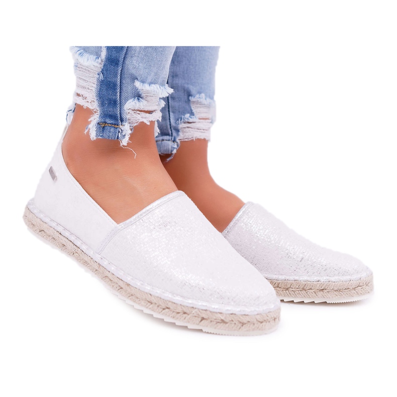 Naisten espadrillot Big Star punottu pohja hopea DD274770 harmaa