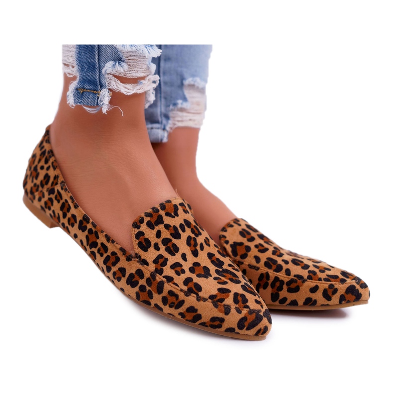 Naisten Loaferit Lu Boo Leopard Magnus ruskea