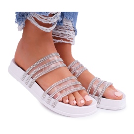 Moow Naisten tossut, joissa on kuutio zirkonia valkoinen Larena