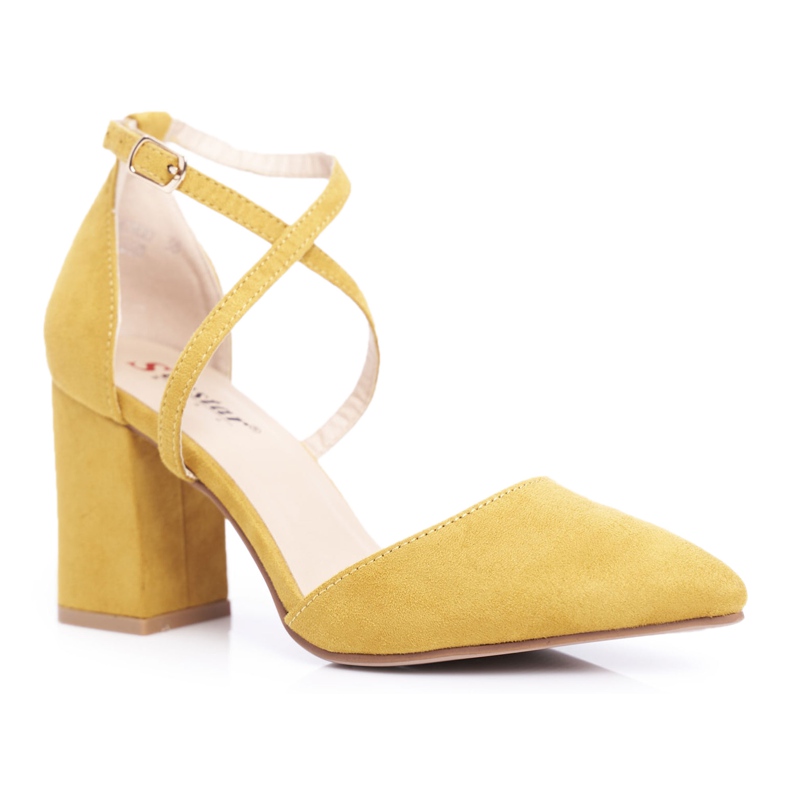 PS1 Naisten avokkaat kantapäässä keltaisella liikenteellä keltainen