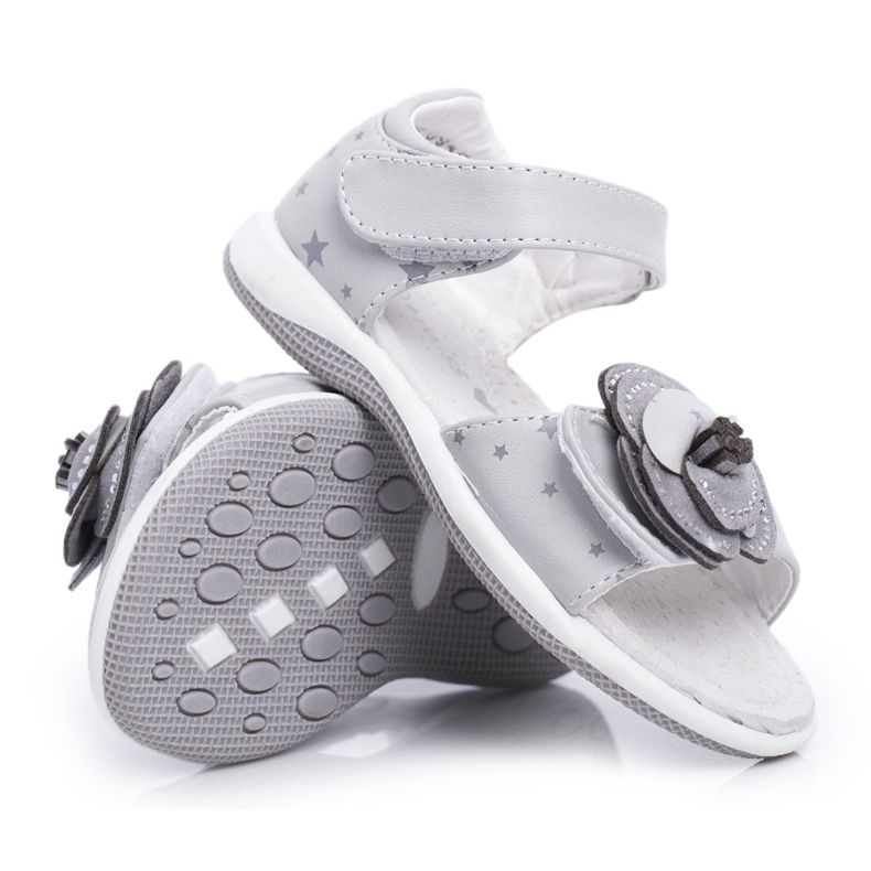 EVE Lasten sandaalit tarranauhalla tytöille Harmaa flamenco