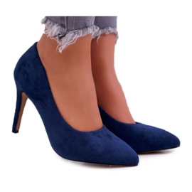 EVE Naisten mokkanahka mokka Spitz Navy Blue Kiss Me tummansininen
