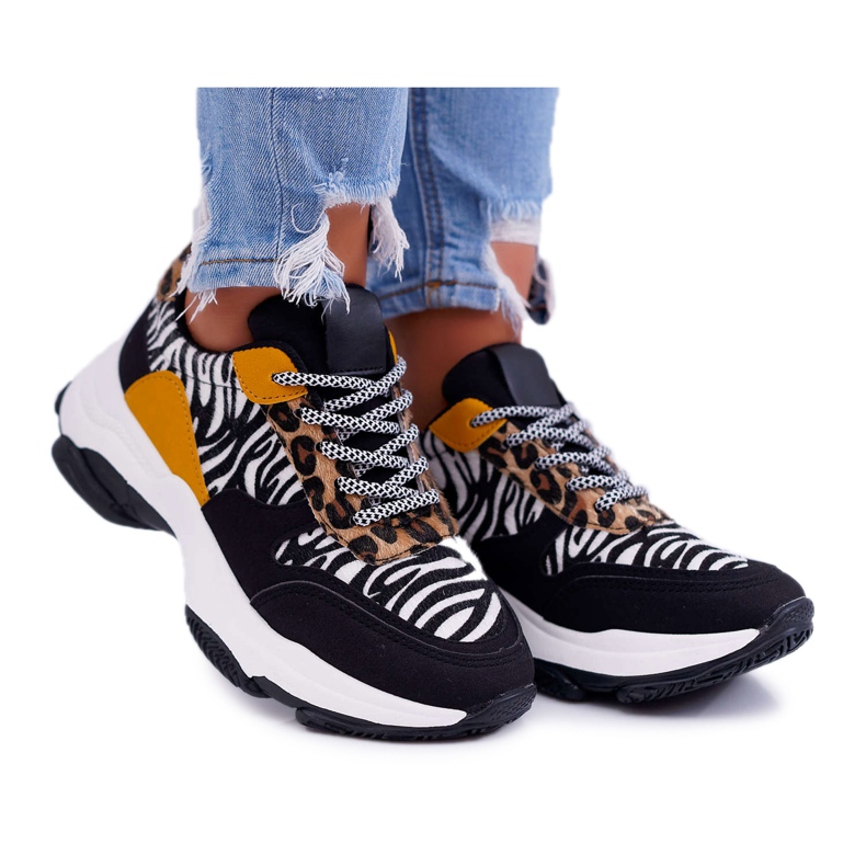 Naisten urheilukengät Paksu pohja Seepra Sevana ruskea musta