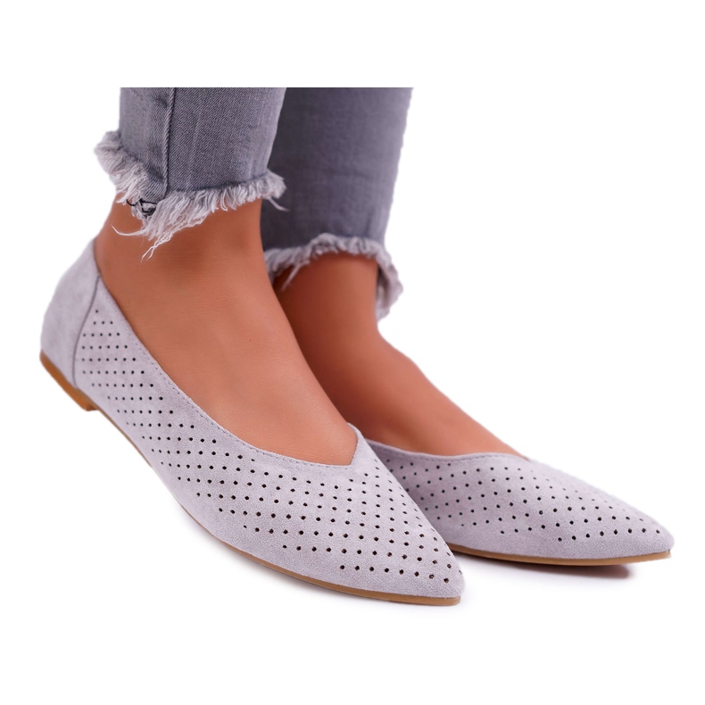 Naisten ballerinat Lu Boo, harmaa jälkiruoka