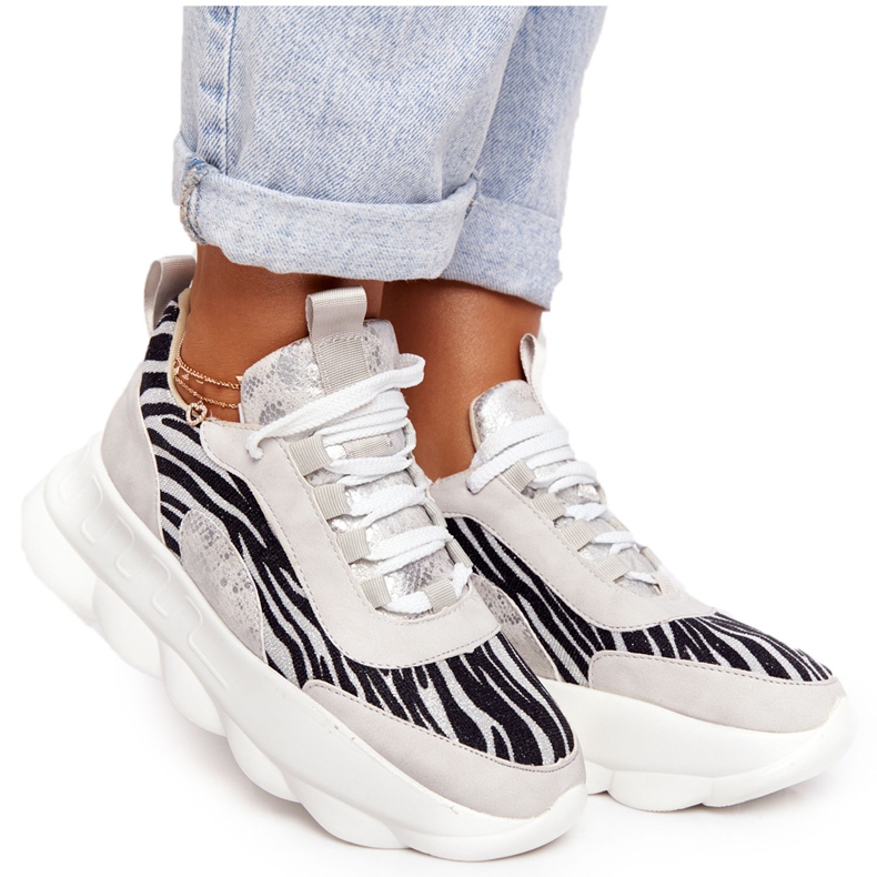 Naisten urheilukengät Lu Boo Thick Sole Grey Taste It! harmaa