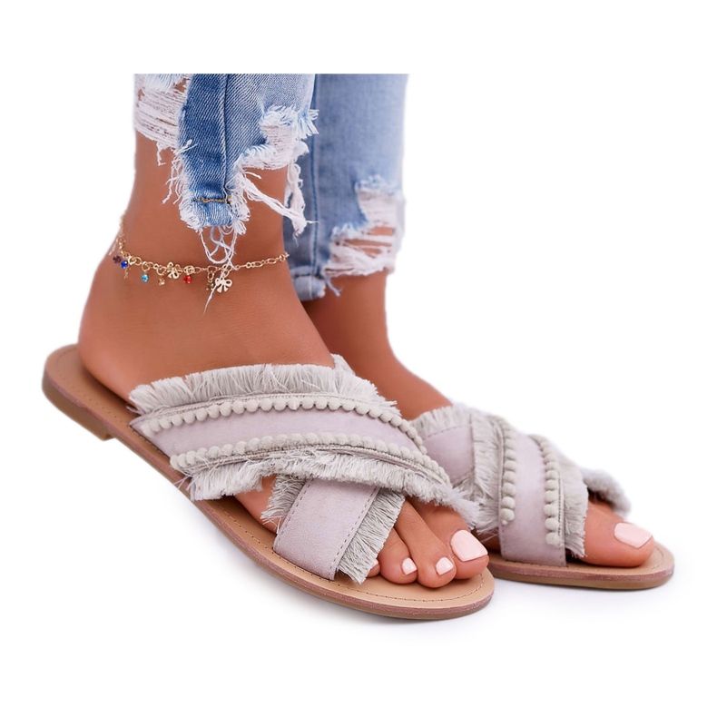 Naisten materiaalitossut Vices 7269 Beige Jamen