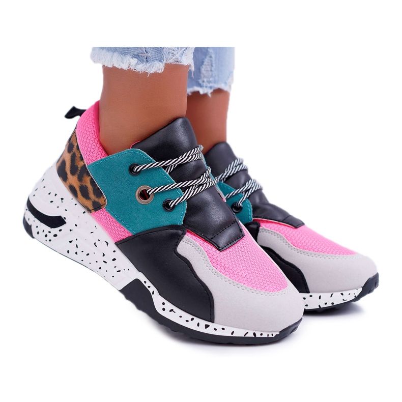 FRJEIN Naisten urheilukengät Leopard Mix Timoti monivärinen