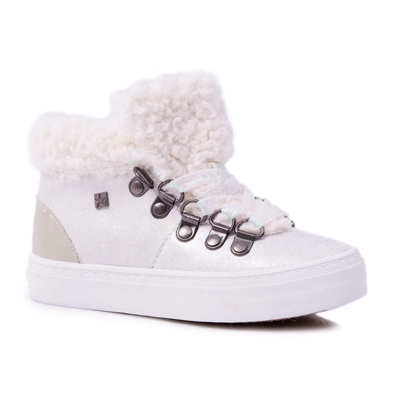 Lasten tyttöjen kengät Tennarit Big Star White EE374017 valkoinen