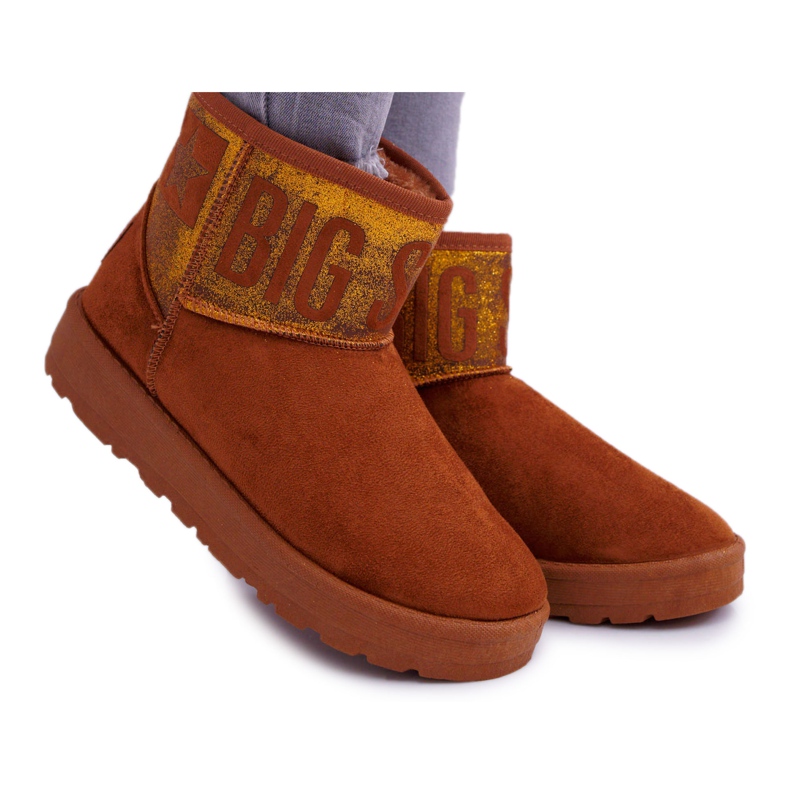 Naisten ruskeat lämpimät lumikengät Big Star EE274259