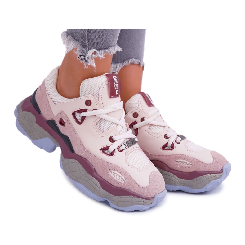 Naisten urheilukengät Big Star, Daniel Lopez FF274432 ruskea punainen monivärinen