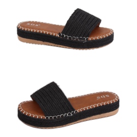 Mustat espadrillotossut 7970-PL Musta