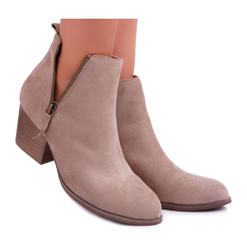 Bellucci Naisten saappaat korkokengät mokka Beige Farre