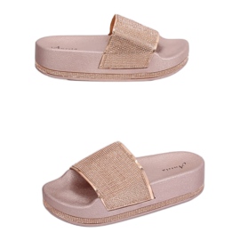 Samppanja N-59 Samppanjatossut paksulla pohjalla monivärinen keltainen