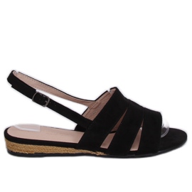 Mustat sandaalit espadrilles 9291 Negro