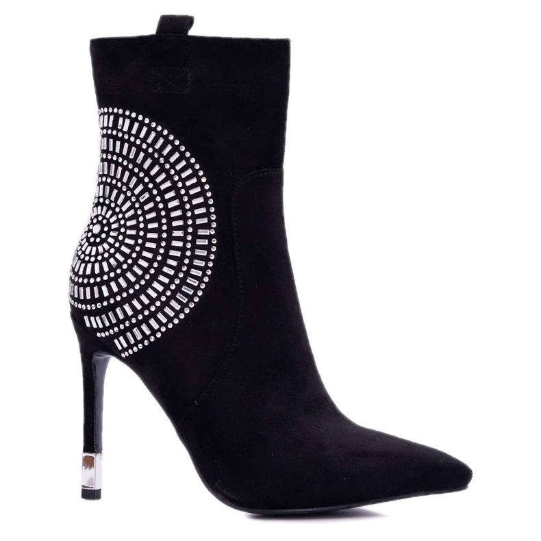 HAN Naisten saappaat korkokenkä musta Muodikas