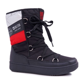 Naisten mustat lämpimät lumikengät turkis Big Star EE274656