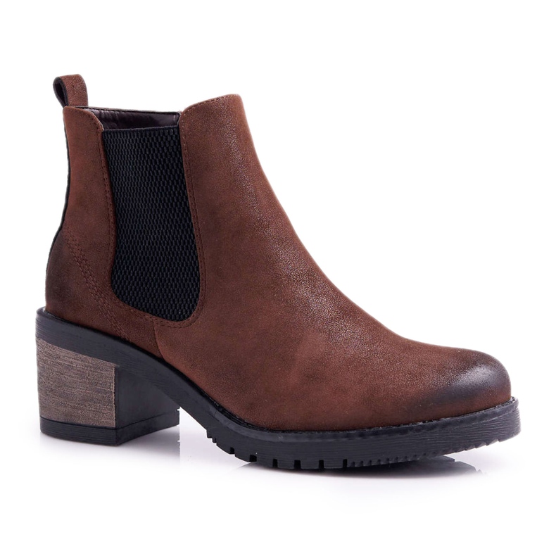 Naisten saappaat korkokenkiä Sergio Leone Brown BT702 ruskea