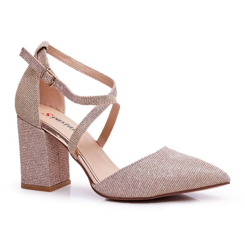 SEA Naisten Avokkaat Kantapää Glitter Champagne Perset monivärinen vaaleanpunainen