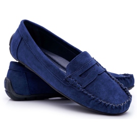 SEA Naisten Loaferit Navy Blue Suede Bolero tummansininen