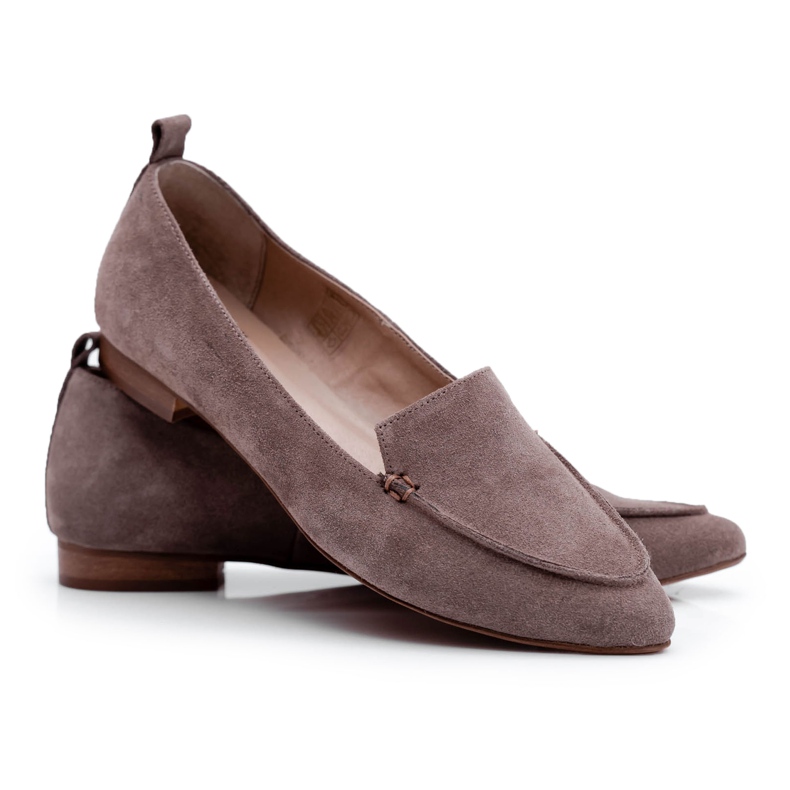 Nicole Naisten Mokkasiinit Mokkanahkaiset Loaferit Cappuccino Homny beige