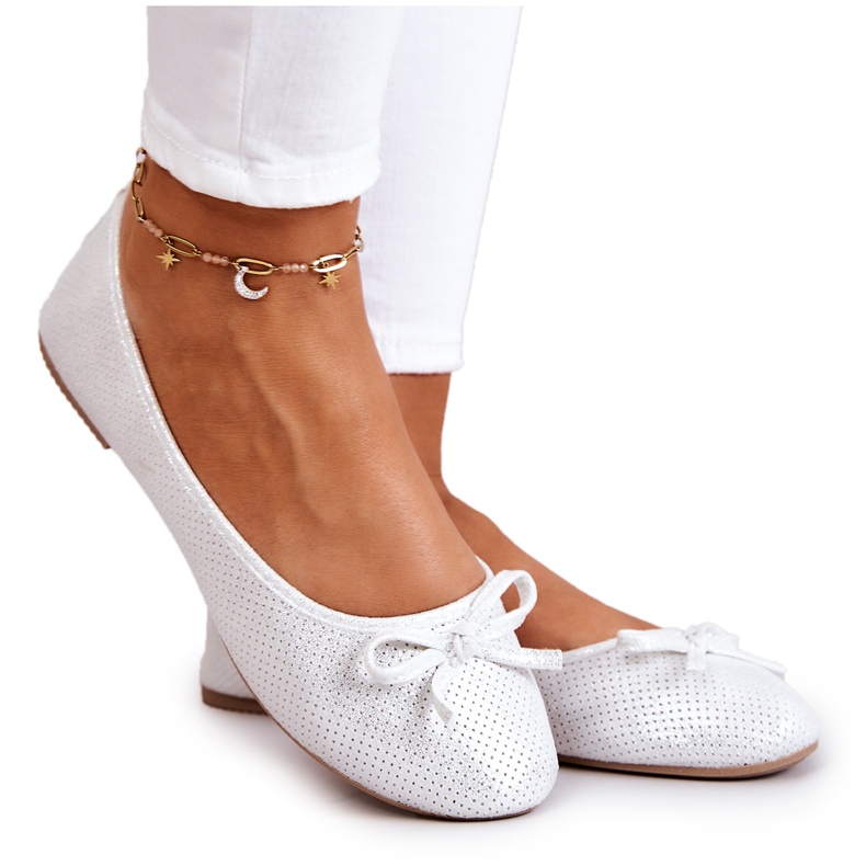 EVE Klassiset naisten ballerinat profiloitu pohjallinen Silver Fimme harmaa