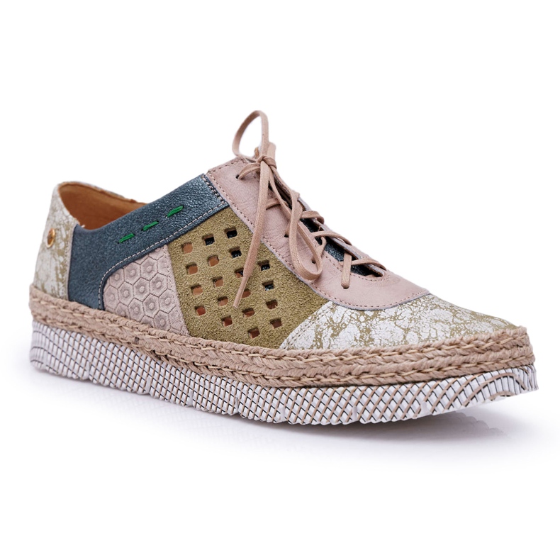 Naisten Brogues Maciejka Nahka Vihreä 03339-09