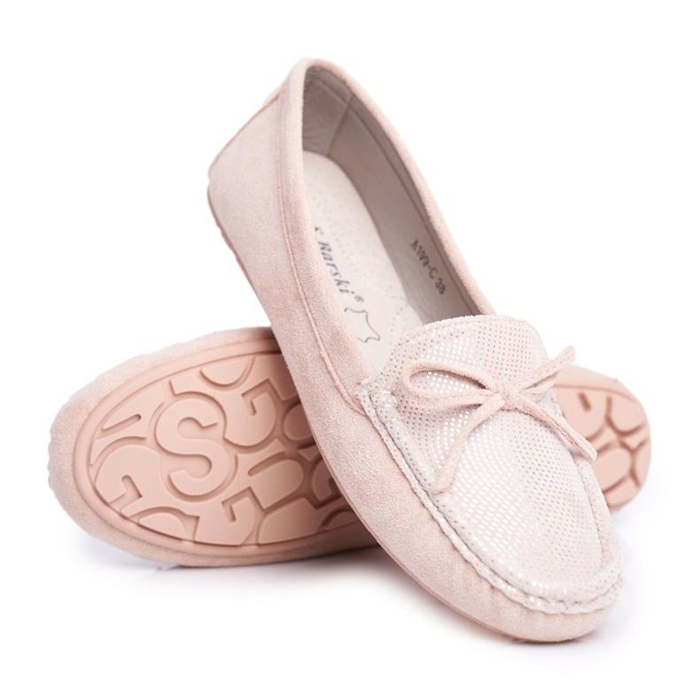 Naisten Loaferit Suede S.Barski A199 Beige Wannabe