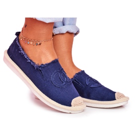 SEA Naisten Espadrilles Navy Blue Flaure tummansininen