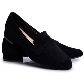 Naisten Mokkasiinit Suede Sergio Leone MK734 Musta Nebbi