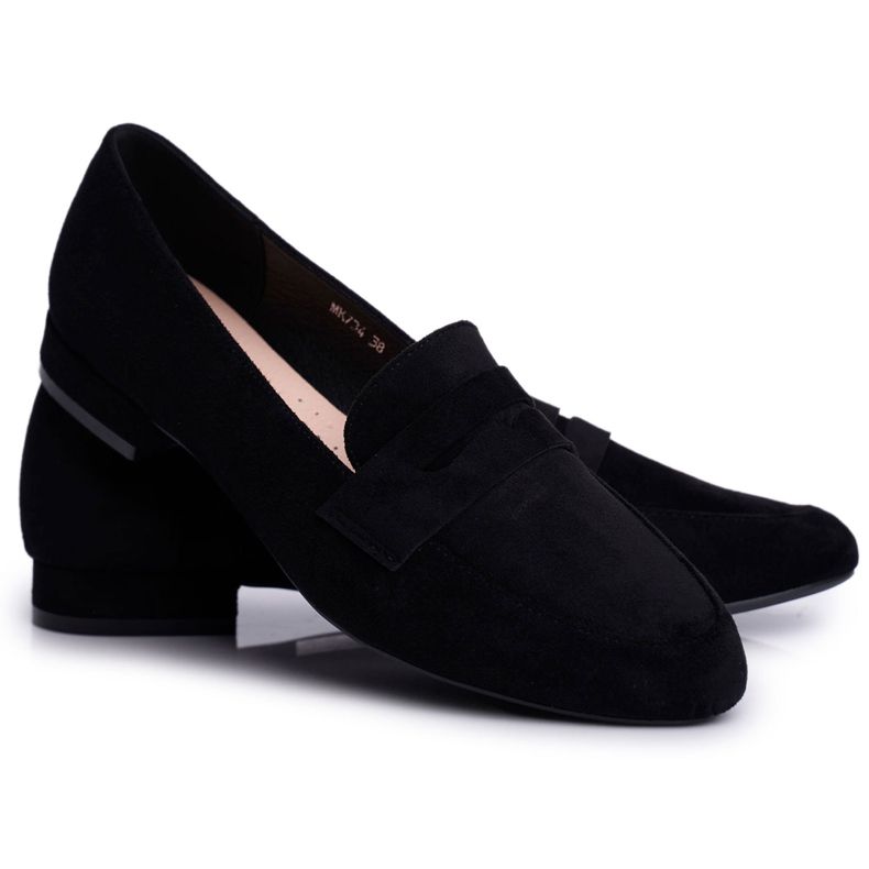 Naisten Mokkasiinit Suede Sergio Leone MK734 Musta Nebbi