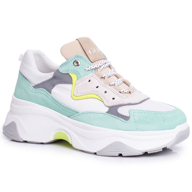 Naisten urheilukengät GOE Mint White FF2N3011 valkoinen vihreä