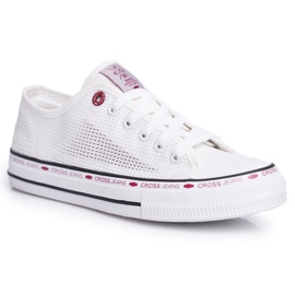 Cross Jeans Naisten lenkkarit Cross Farkut Valkoinen Mesh FF2R4016C