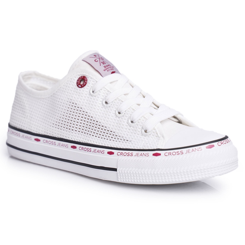 Cross Jeans Naisten lenkkarit Cross Farkut Valkoinen Mesh FF2R4016C