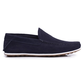 Miesten lenkkarit GOE Navy Blue Nubuck FF1N3059 tummansininen