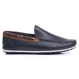 Miesten lenkkarit GOE Navy Blue Leather FF1N3051 tummansininen