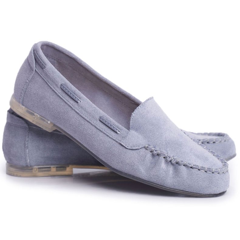 Naisten Loaferit Sergio Leone Suede Blue MK722 sininen