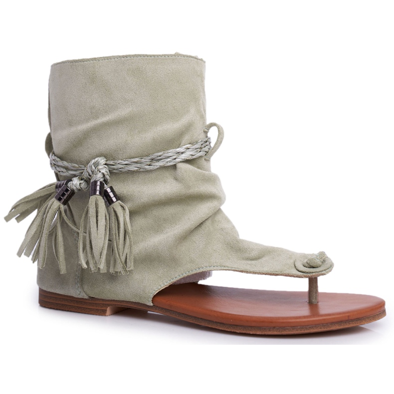 SEA Naisten sandaalit Varvastossut, joissa varsi vihreä SL1011 Madrit