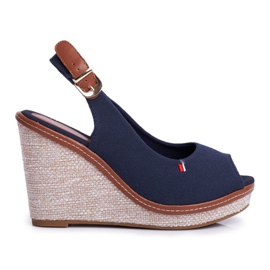 SEA Naisten sandaalit Wedge Navy Blue Tommy tummansininen