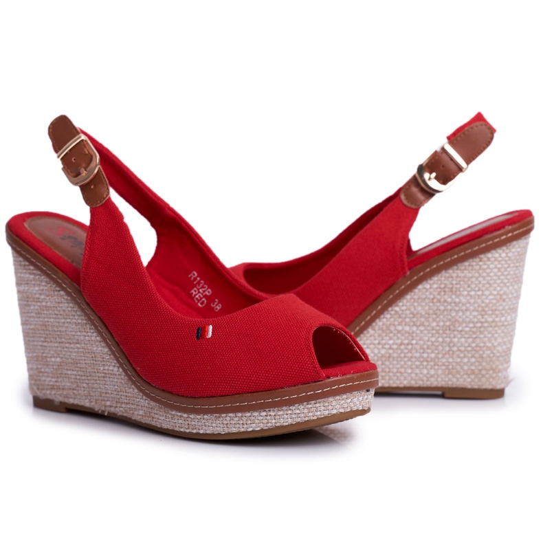 SEA Naisten sandaalit Wedge Red Tommy punainen