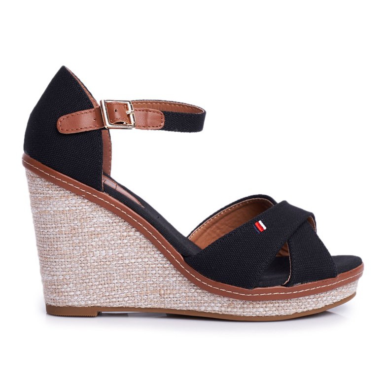 SEA Naisten sandaalit Wedge Black LaMane musta