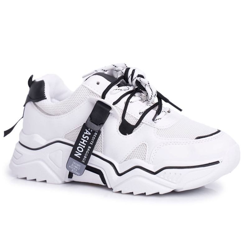 BUGO Naisten urheilukengät Valkoinen Elenis musta