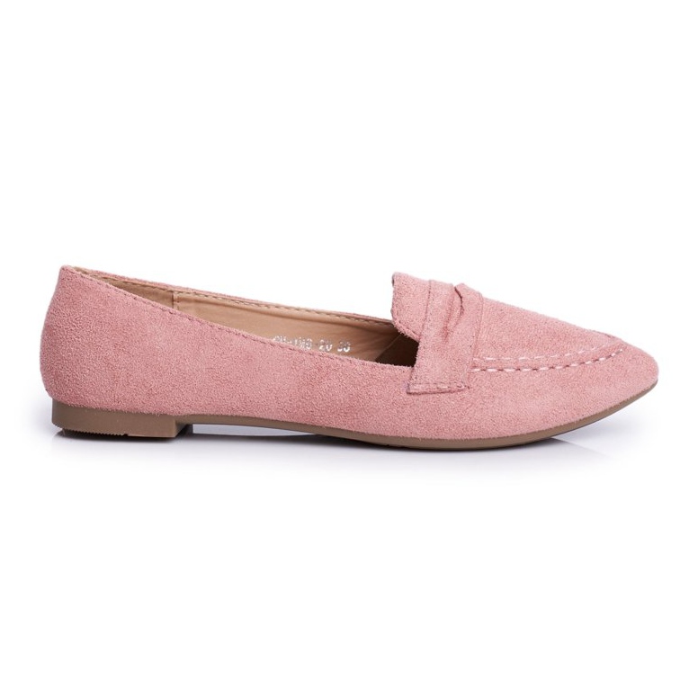 BUGO Naisten Mokkasiinit Suede CH-1M6 Pink Laveria vaaleanpunainen