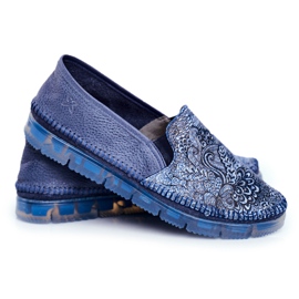 Naisten Brogues Maciejka Slip-on Nahka Laivastonsininen 03512-45 tummansininen