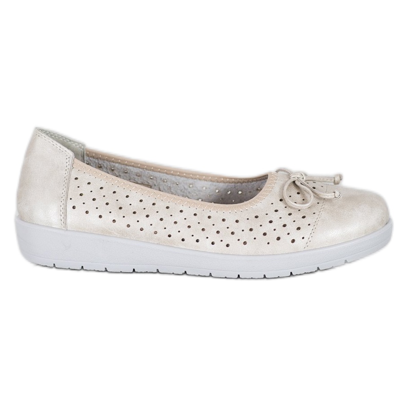 SHELOVET Avoin ballerina alustalla kultainen