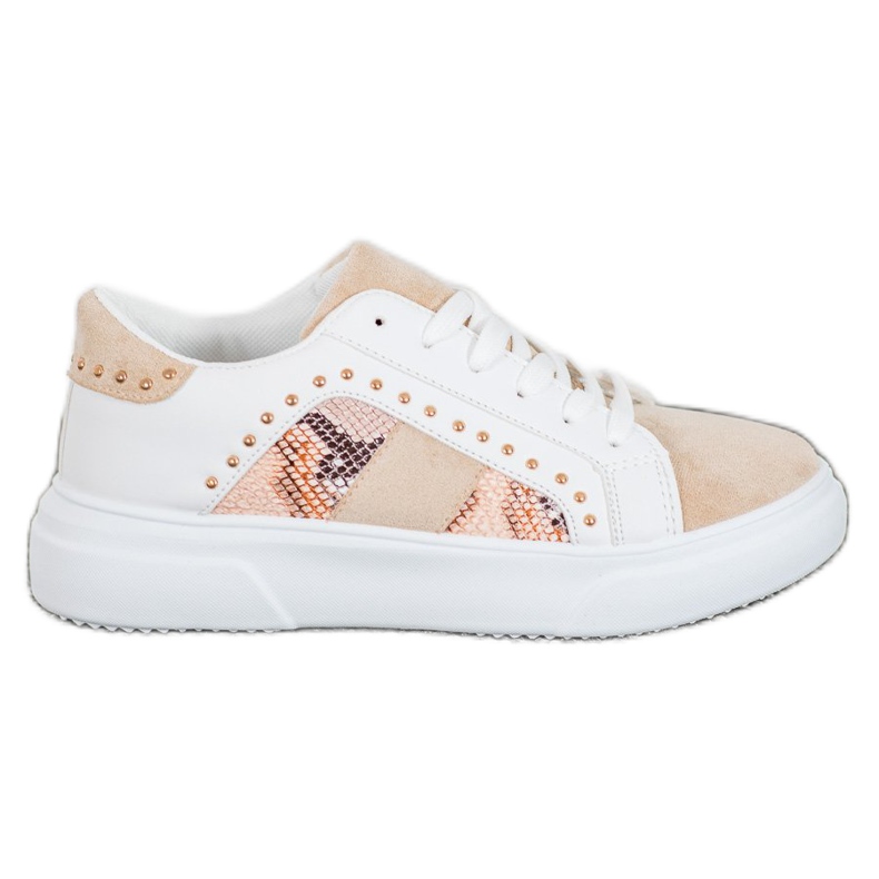 SHELOVET Muodikkaat lenkkarit lavalla valkoinen ruskea