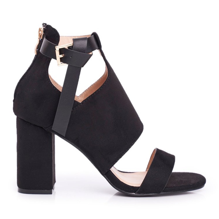 Vinceza Naisten sandaalit korkokengillä, joissa on varren mustat kämmenet