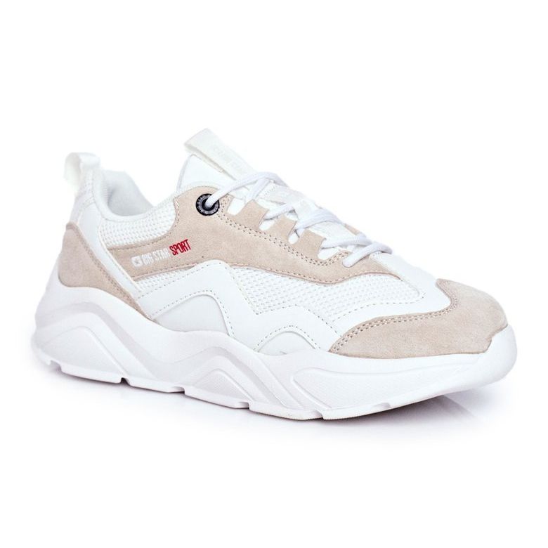 Naisten urheilukengät Big Star White FF274958 valkoinen