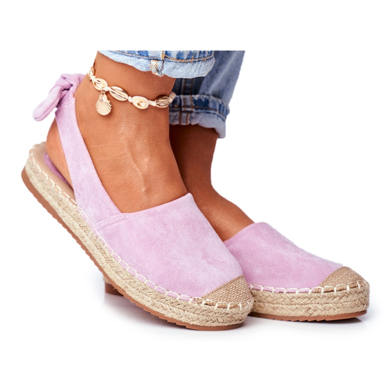 FRJ Naisten espadrillit Suede Violet Contour violetti
