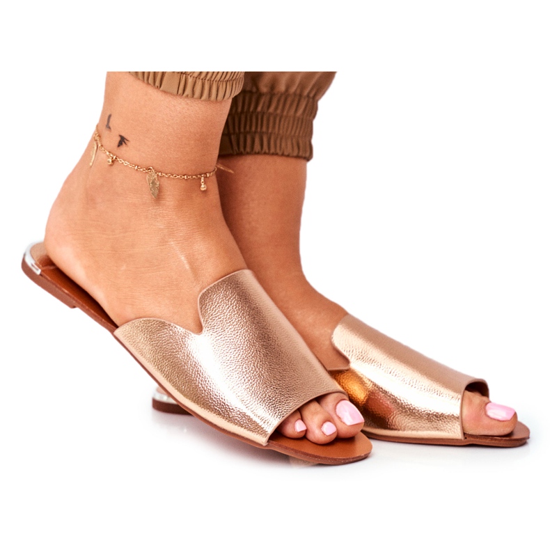 HAN Naisten tossut Flat Rose Gold Mimios kultainen