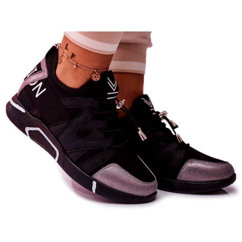 SEA Naisten urheilukengät, joissa vetoketju ja hihansuut, musta harmaa Terfin